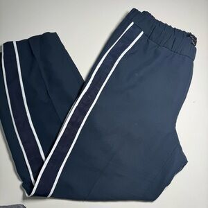 Banana Republic Navy Joggers with White Stripes